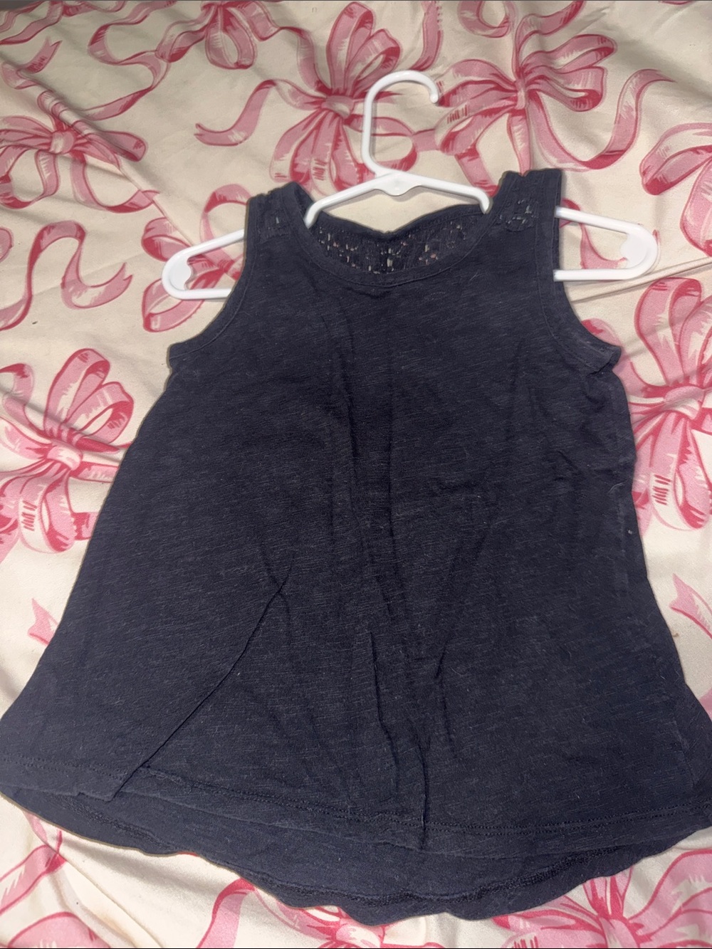 Girls' Navy Blue Sleeveless Tank Top